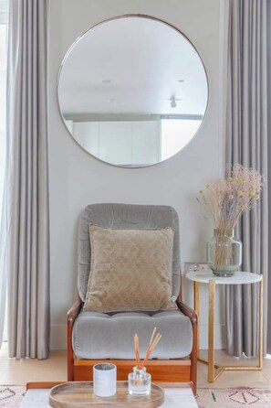 Basic Apartment, Multiple Beds | Living area | TV - Chic 2BD Flat With Roof Terrace - Kilburn (London)