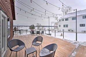 Terrace/patio - Renovated & Spacious Cabin w/ Patio & Grounds (Lake Geneva)