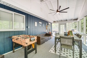 House (3 Bedrooms) | Interior - Deck & Community Perks: Bright Pocono Lake Home! (Pocono Lake)