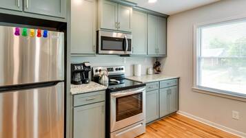 Microwave, oven, stovetop, dishwasher