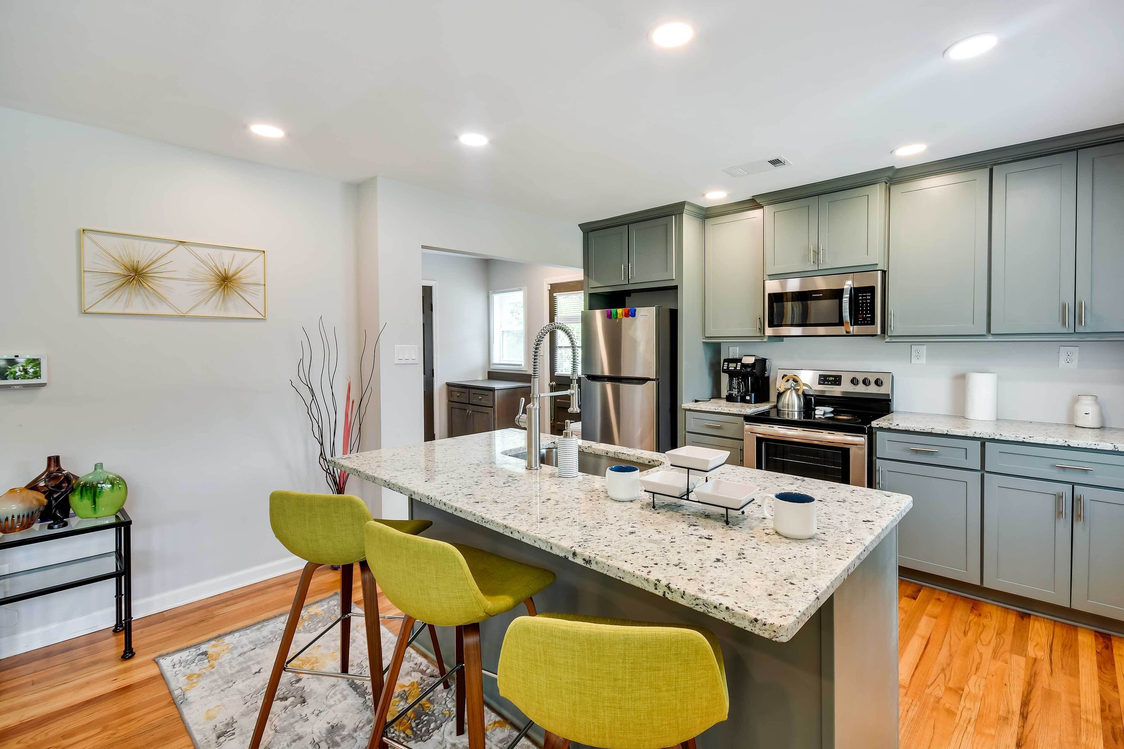 Microwave, oven, stovetop, dishwasher