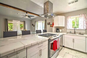 Microwave, oven, stovetop, dishwasher