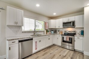 Microwave, oven, stovetop, dishwasher