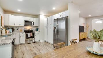 Microwave, oven, stovetop, dishwasher