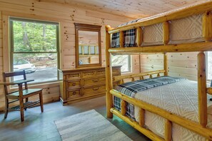 Interior - Furnished Deck & Fire Pit: Serene Marshall Cabin! (Marshall)