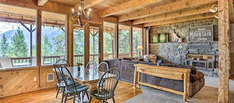 Peaceful Cabin w/ Mtn + River Views, Fire Pit
