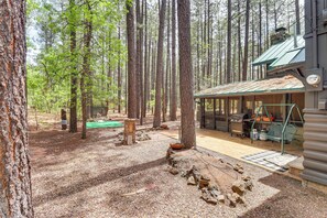 House (3 Bedrooms) | Interior - Furnished Patio & Fire Pit: Pinetop Cabin! (Pinetop)