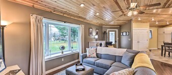 히터와 산 전망이 있는 현대적인 마를린턴 집!