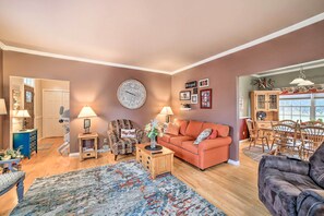 Fireplace - Spacious Michigan Home w/ Private Hot Tub (Gladstone)