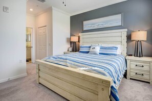 3 bedrooms, iron/ironing board, bed sheets