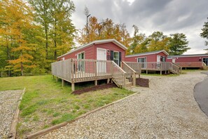 Front of property - Cozy Cabin: Community Pool & Lakefront Beach! (Cassopolis)