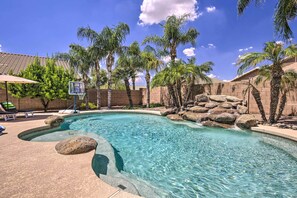 House (3 Bedrooms) | Interior - Pool, Hot Tub & Patio: Mesa Oasis Desert Getaway (Mesa)