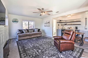 House (1 Bedroom) | Front of property - Dock & Pool Access: Lakefront Grove Home! (Grove)