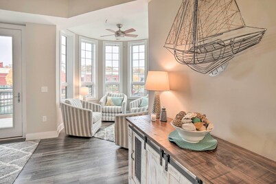 Luxe Manistee Condo w/ Balcony & River Views!