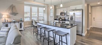 Luxe Manistee Condo w/ Balcony & River Views!