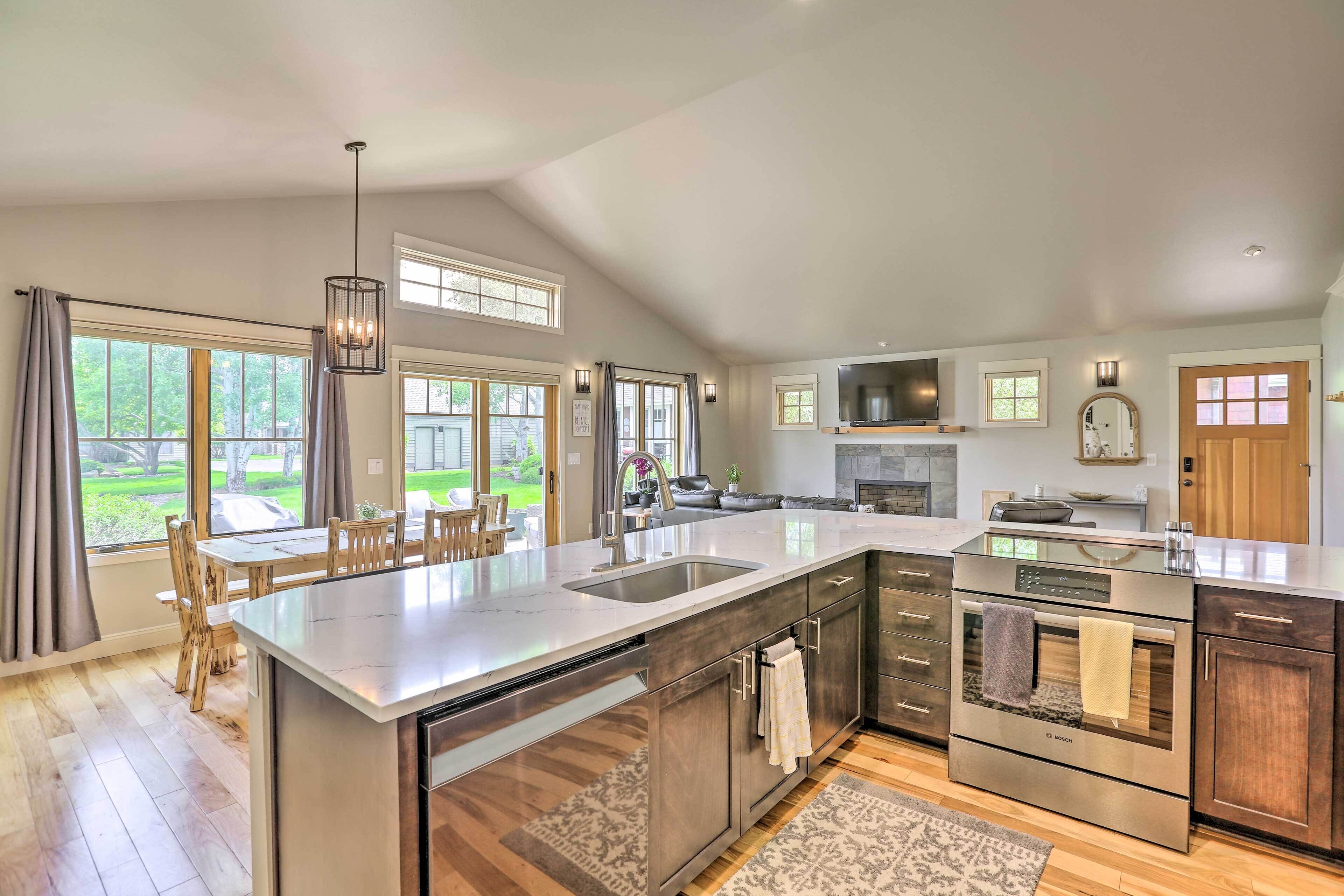 Microwave, oven, stovetop, dishwasher