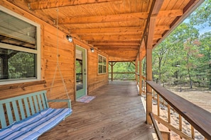 Terrace/patio - Peaceful Clayton Cabin - Walk to Sardis Lake! (Clayton)