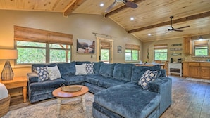 Living area - Peaceful Clayton Cabin - Walk to Sardis Lake! (Clayton)