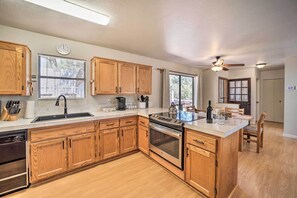 House (3 Bedrooms) | Interior - 'the Crooked Pot Cabin' Near Hiking + Dining! (Pine)