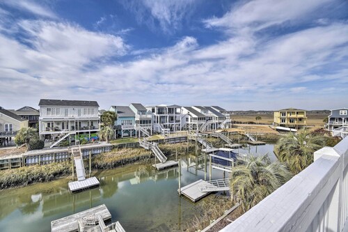 Steps to Sunset Beach: Canal-front Home w/ Dock!