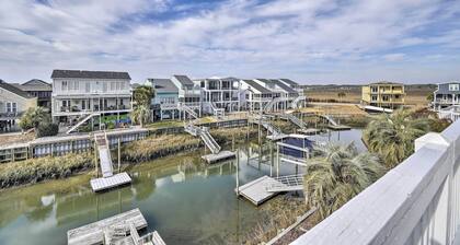 Steps to Sunset Beach: Canal-front Home w/ Dock!