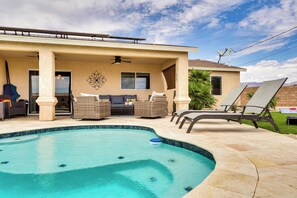 House (3 Bedrooms) | Front of property - 4 Mi to Lake Access: Home w/ Lake & Mtn Views! (Lake Havasu City)