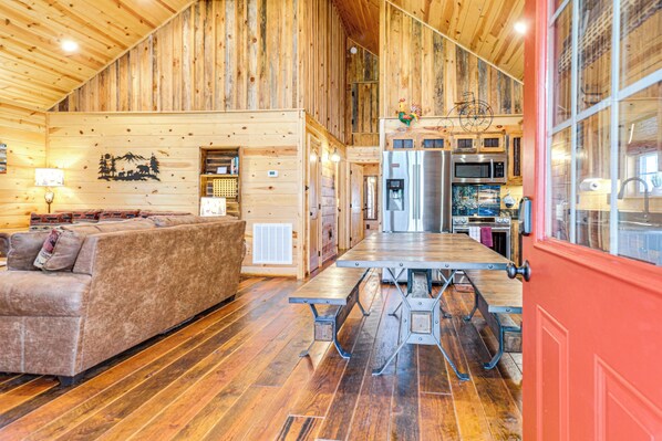 House (2 Bedrooms) | Interior - Hot Tub + Fire Pit: Dog-friendly Cabin in Murphy! (Murphy)