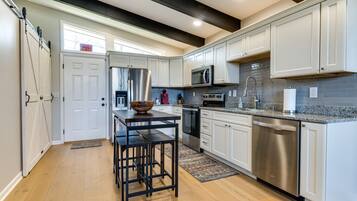 Microwave, oven, stovetop, dishwasher