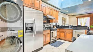 Highchair, paper towels