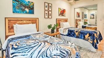 3 bedrooms, iron/ironing board, free cribs/infant beds, bed sheets