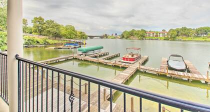 Balcony & Boat Slip: Lakefront Unit in Hot Springs