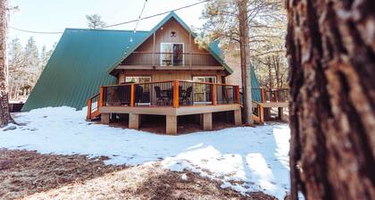 Furnished Deck + Fire Pit: Happy Jack Cabin