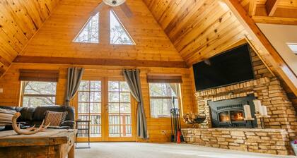 Furnished Deck + Fire Pit: Happy Jack Cabin