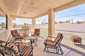 House (3 Bedrooms) | Interior - Patio + Fire Pit: Central Home in Lake Havasu City (Lake Havasu City)