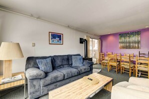 TV, books - Stowe Condo With Deck and Mountain Views! (Stowe)