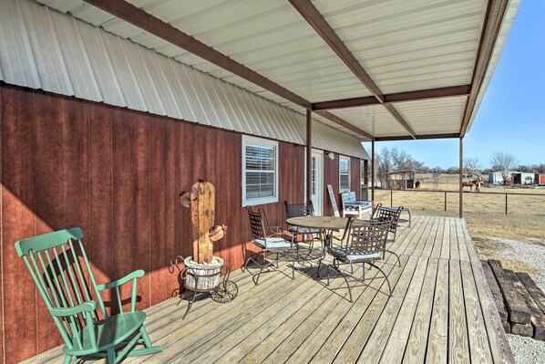 House (1 Bedroom) | Front of property - Boyd Countryside Cabin w/ Patio & Farm Views (Boyd)
