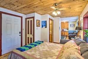 1 bedroom, iron/ironing board, bed sheets