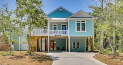 Coastal North Carolina Retreat: Half Mile to Beach
