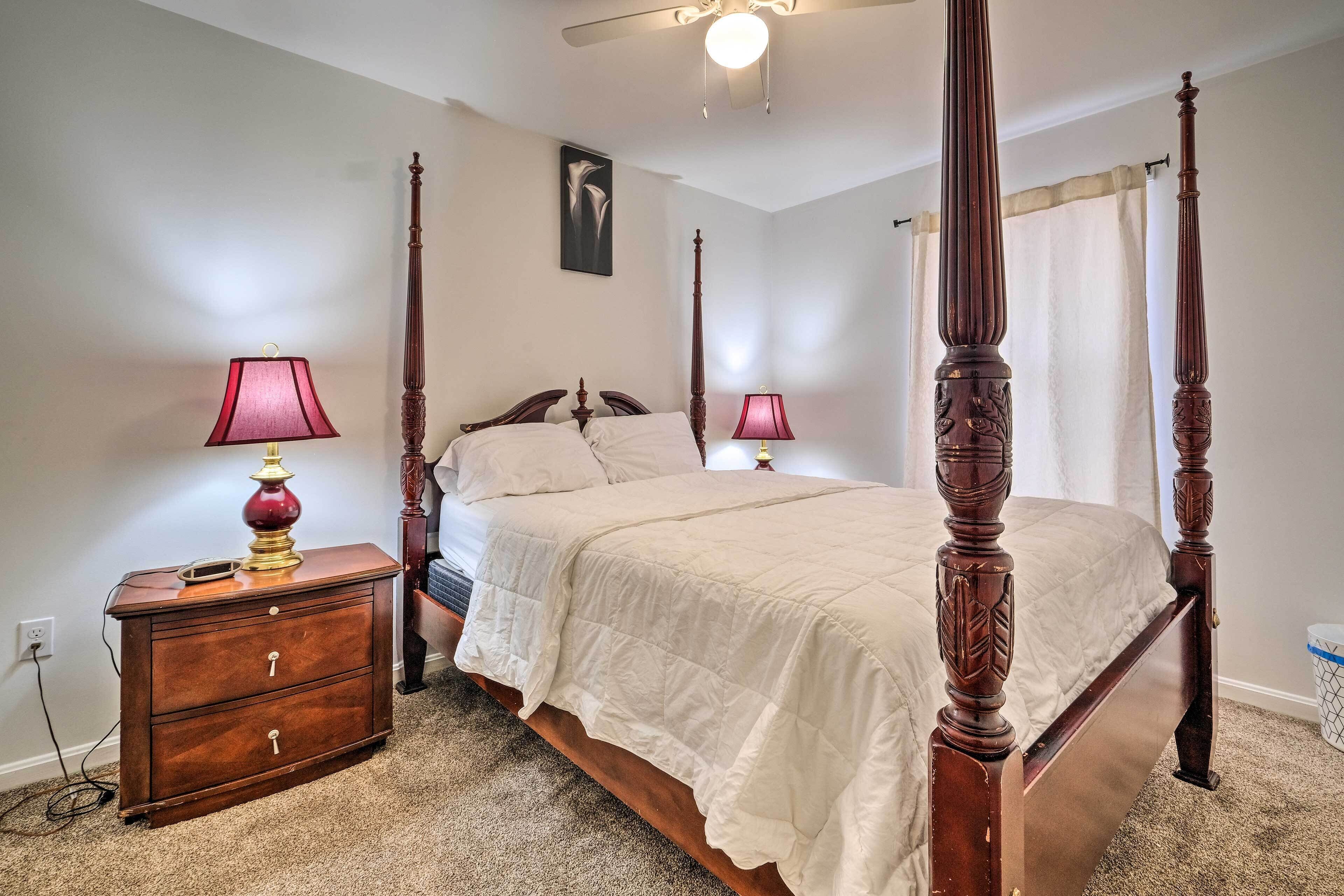 3 bedrooms, iron/ironing board, bed sheets
