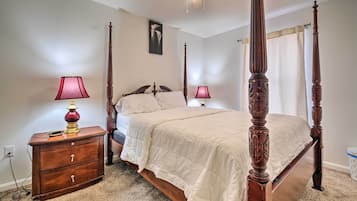 3 bedrooms, iron/ironing board, bed sheets
