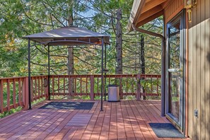House (2 Bedrooms) | Interior - Deck w/ Forest Views: Quiet Twain Harte Cabin! (Twain Harte)