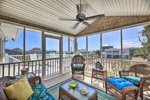 1 Block to Beach: Emerald Isle Gem w/ Ocean View
