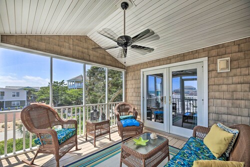 1 Block to Beach: Emerald Isle Gem w/ Ocean View