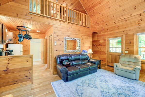 House (1 Bedroom) | Interior - Quaint Cabin w/ Stream in Blue Ridge! (Sparta)