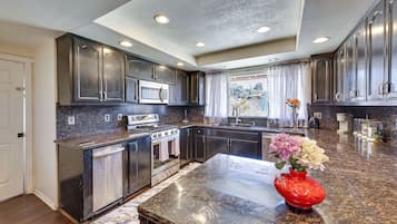 Microwave, oven, stovetop, dishwasher
