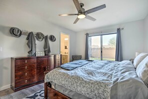 3 chambres, fer et planche à repasser, draps fournis