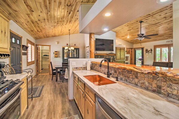 House (2 Bedrooms) | Interior - 3 Mi to Trails: Woodsy Retreat in Overgaard! (Overgaard)