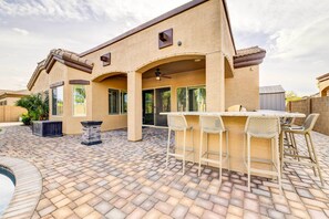 House (4 Bedrooms) | Interior - Pool, BBQ & Bar: Family Home in Queen Creek (Queen Creek)