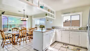 Microwave, oven, stovetop, coffee grinder