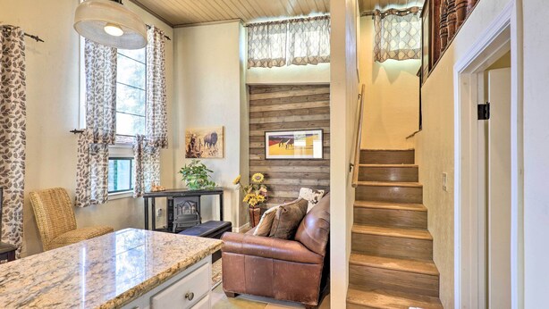 TV, fireplace - 'G' Private Gate House on an Equestrian Estate! (Tucson)